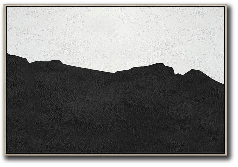 Abstract Painting On Canvas,Oversized Horizontal Minimal Art On Canvas - Custom Canvas Wall Art